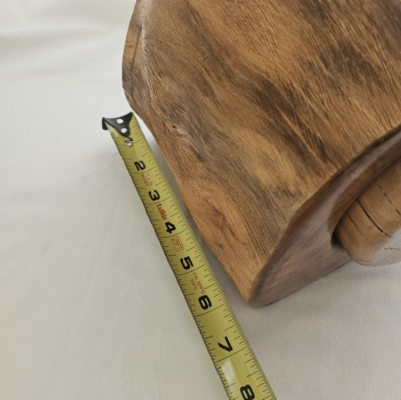 Large Vintage Handcrafted Wood Puzzle Heart Jewelry Box Folk Art Rustic Carved - Picture 3 of 15